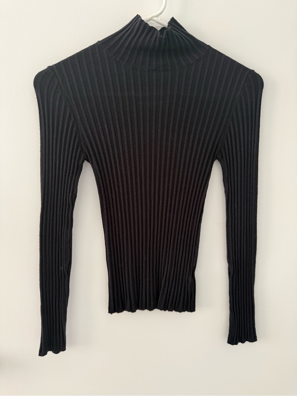 Urban Outfitters Black Ribbed Mock Neck Long Sleeve Top